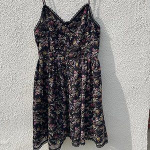 Women's Medium Urban Outfitters Black Floral Dress